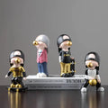 Whimsical resin boys sports statues set bedroom decor