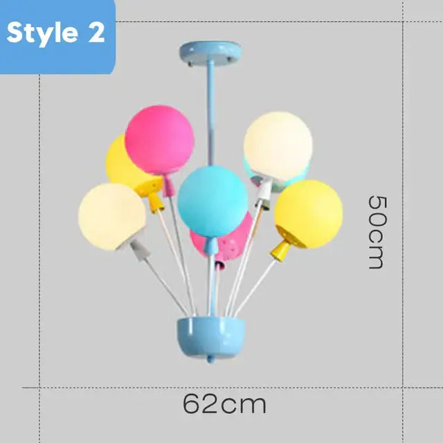 Whimsical wooden house balloon ceiling chandelier for nursery