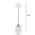 White agate flower home decor figurine living room marble base