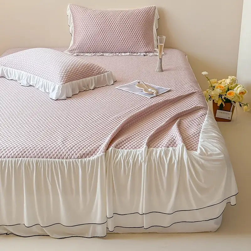 White and black ruffled bedding set bedroom decorbites cool feeling