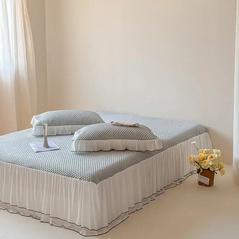 White and black ruffled bedding set bedroom decorbites cool feeling