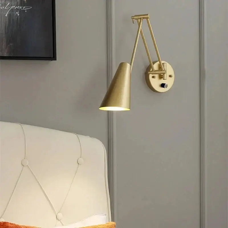 White and brass decorbites astronaut wall sconces bedroom wall lamp