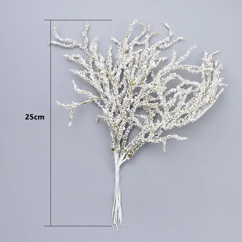 White and gold glitter artificial branches home decor living room