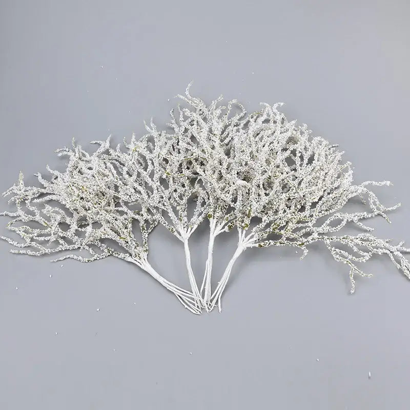 White and gold glitter artificial branches home decor living room