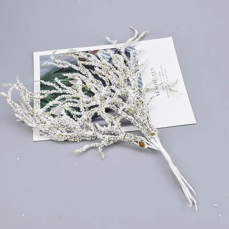 White and gold glitter artificial branches home decor living room