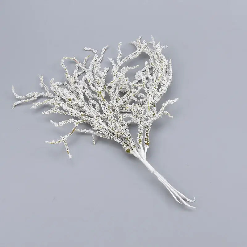 White and gold glitter artificial branches home decor living room