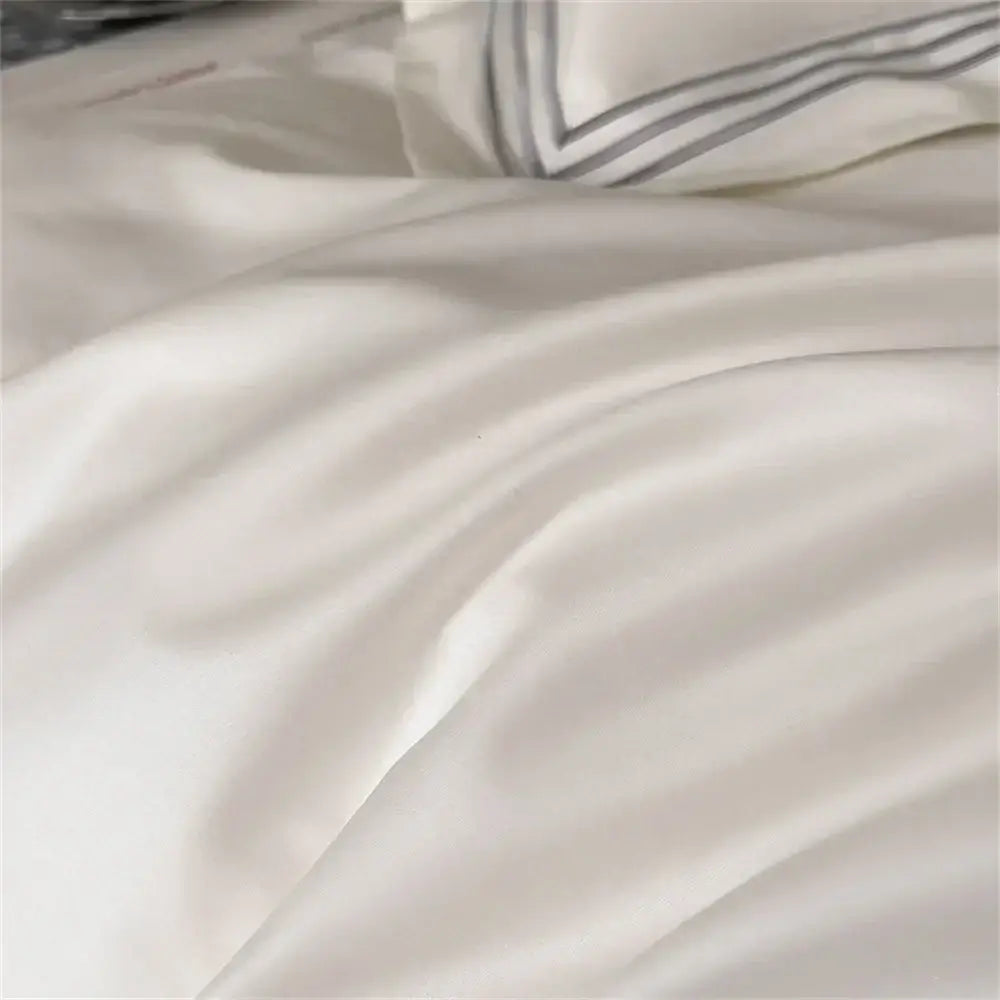 White and gray egyptian cotton bedding set – bedroom duvet cover