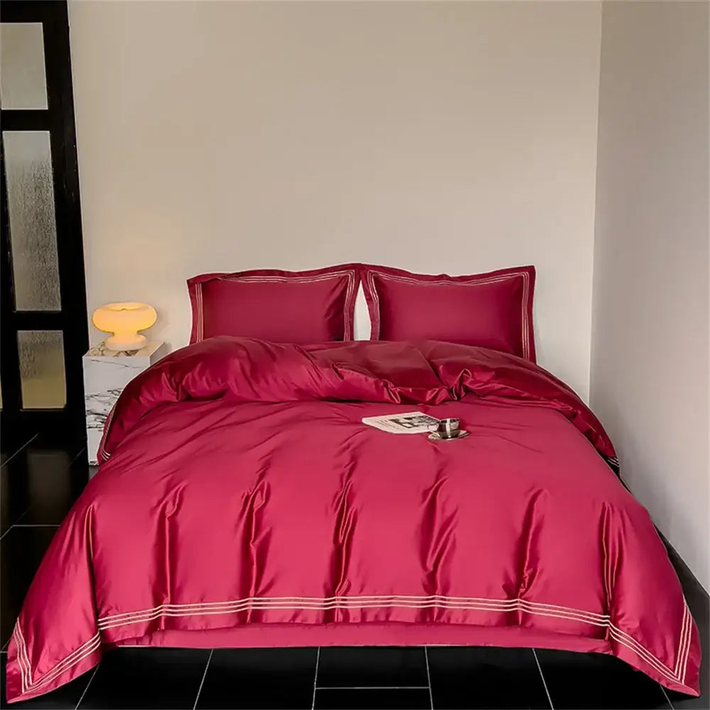 White and gray egyptian cotton bedding set – bedroom duvet cover