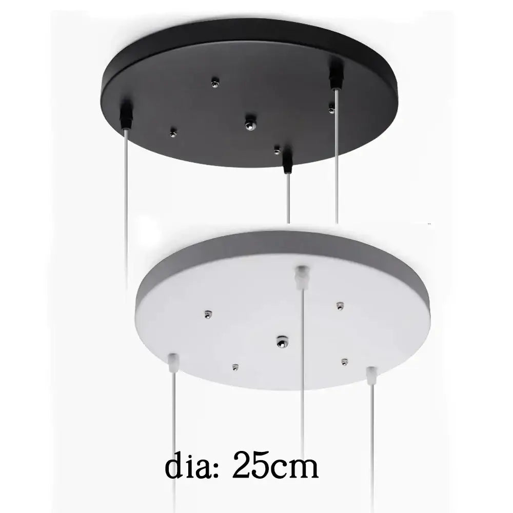 White & black pendant light ceiling mount canopy with hooks dining room