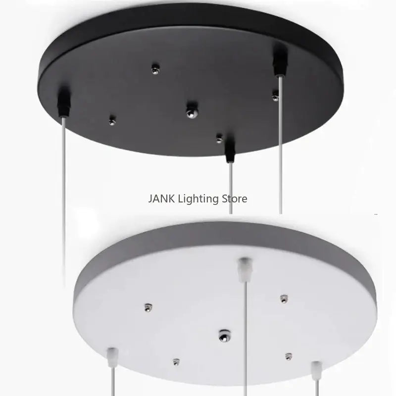 White & black pendant light ceiling mount canopy with hooks dining room