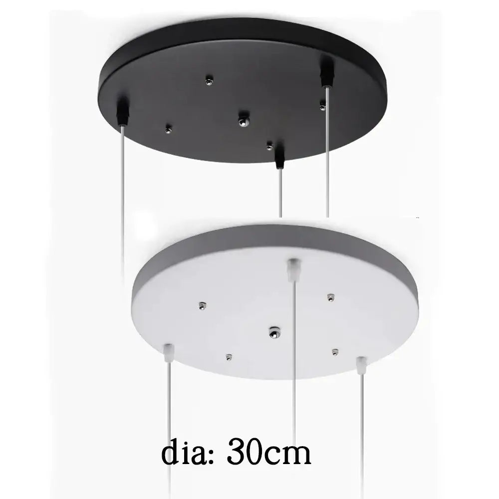 White & black pendant light ceiling mount canopy with hooks dining room