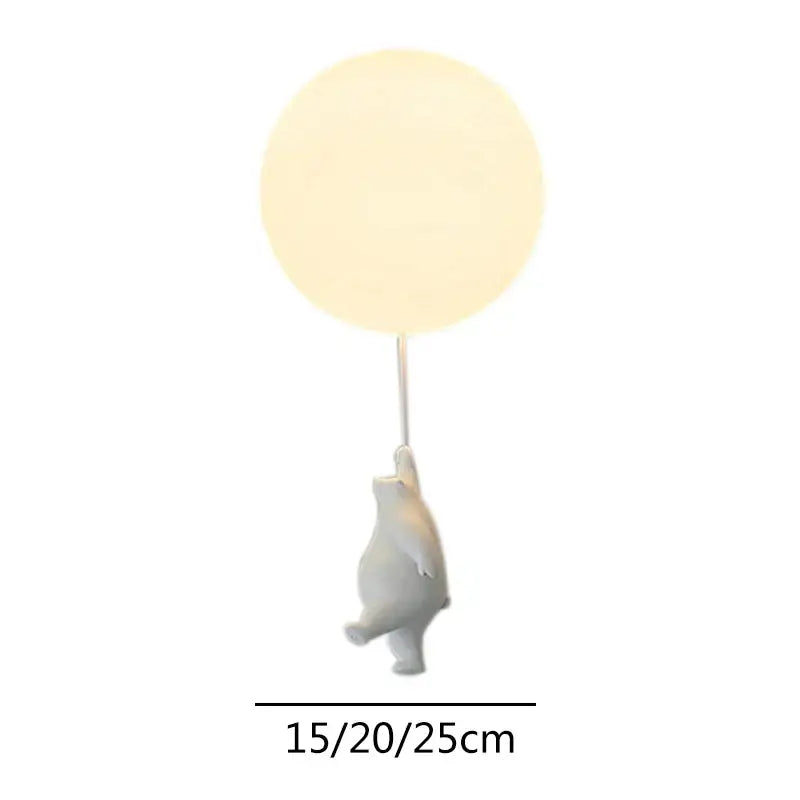 White ceramic cat pendant ceiling light for kids bedroom