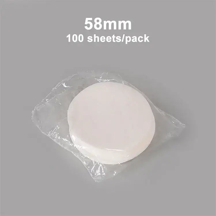 White circular disposable coffee filter papers kitchen espresso tool