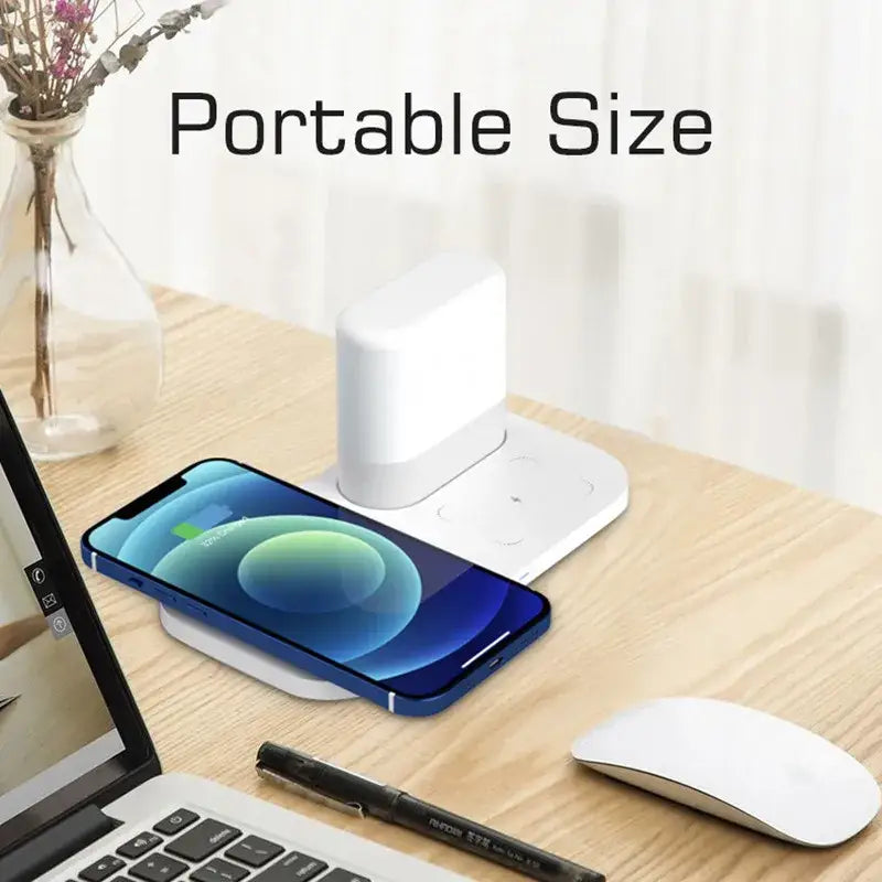White decorbites led wireless charging night light bedroom lamp