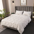 White diamond pinch pleated duvet cover set bedroom bedding