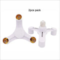 White e27 lamp holder 3-way converter pack for living room lighting