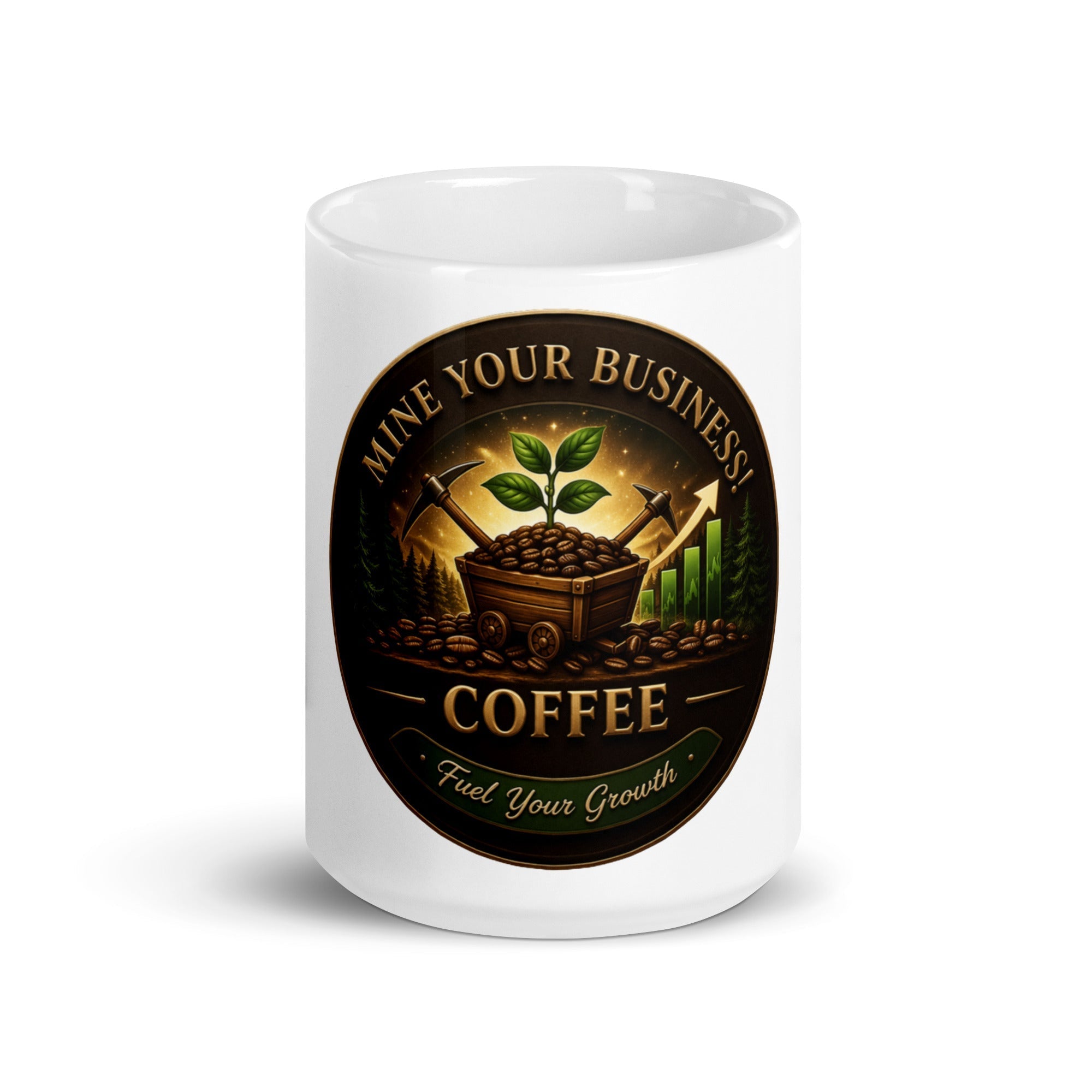 White glossy mug