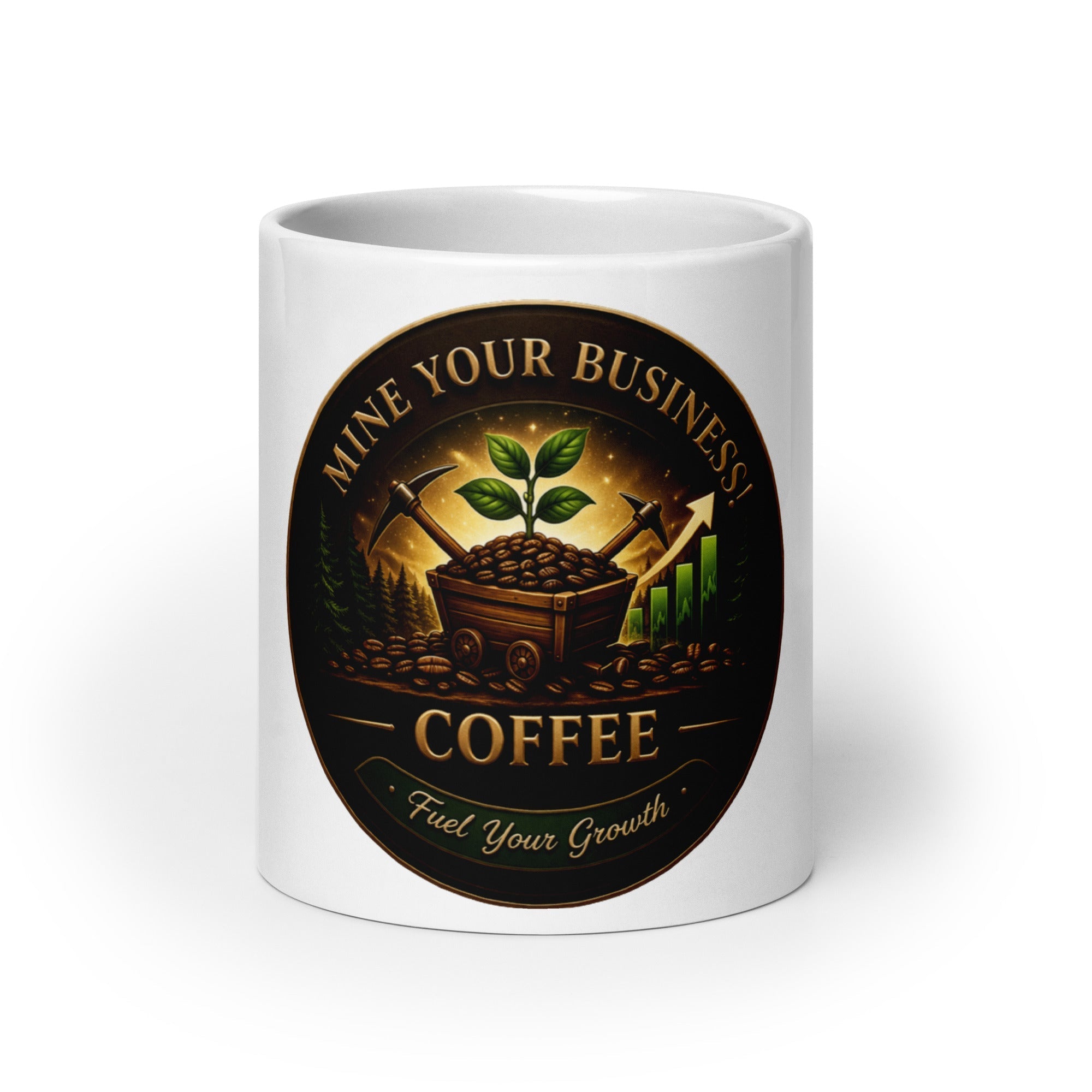 White glossy mug