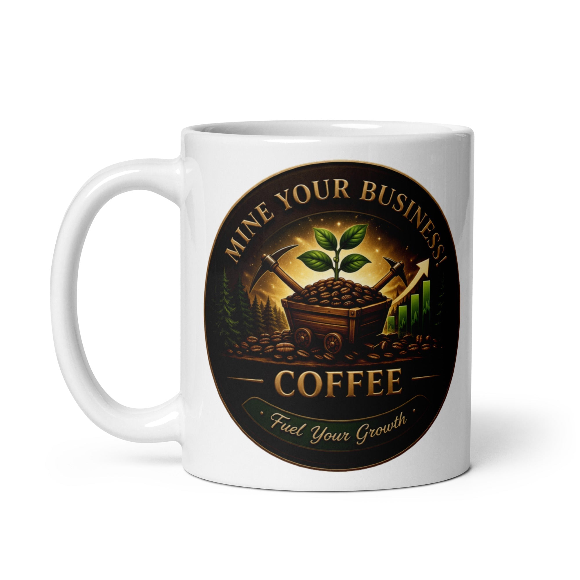 White glossy mug
