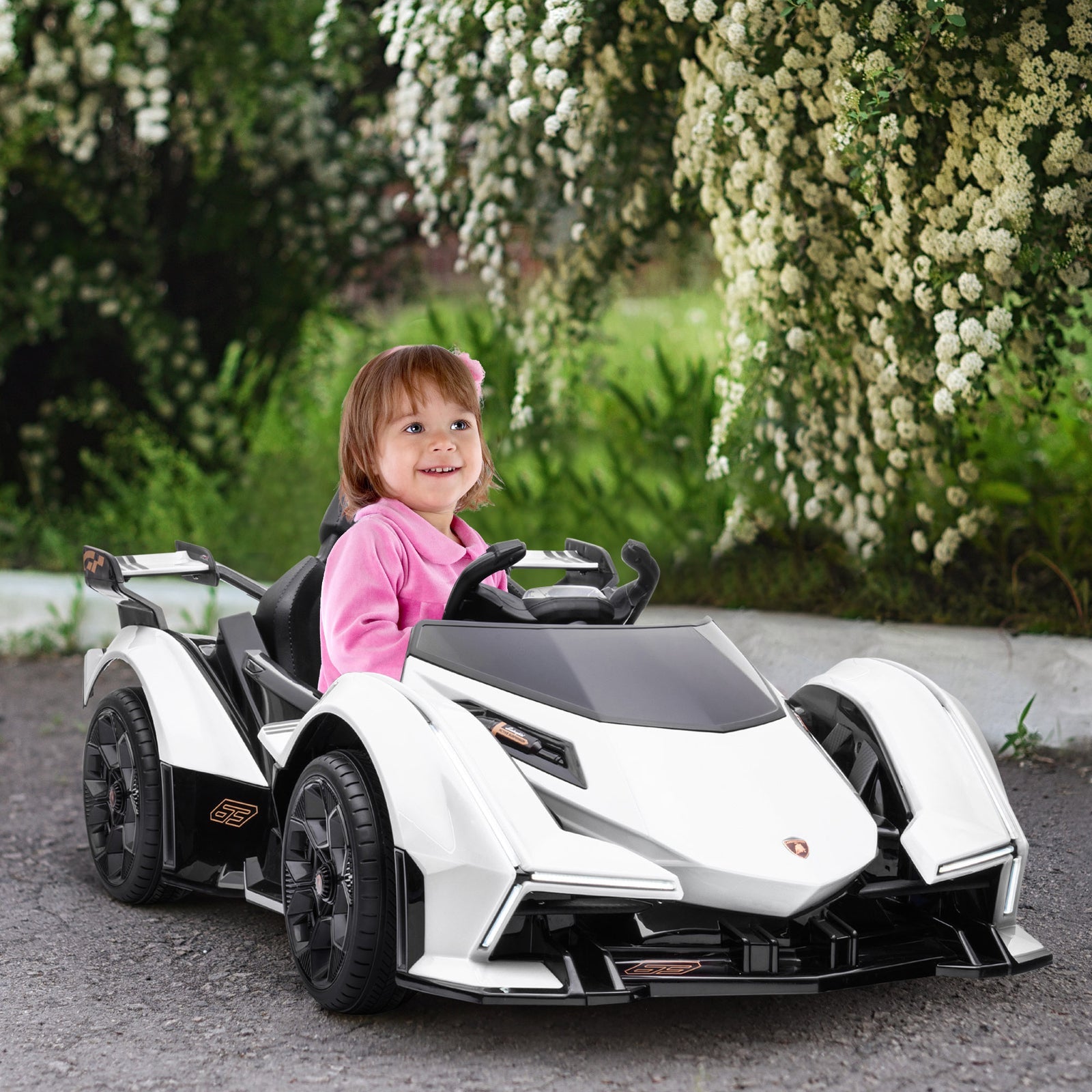 12V Kids Ride-On Sports Car Toy with Remote Control and Battery Powered Motor