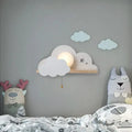 White macaron led cloud wall lamps for children bedroom