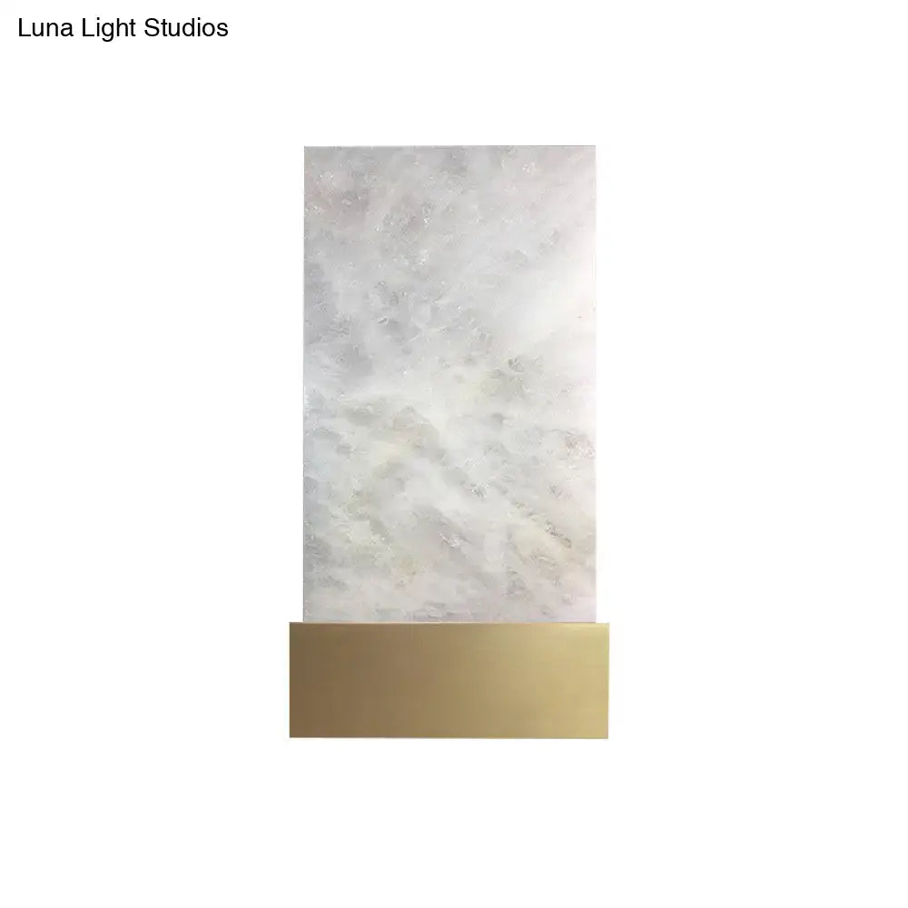 White marbled glass and gold wall sconce living room e26 e27 light