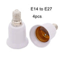 White plastic e14 to e26 e27 adapter converter 4pcs kitchen light
