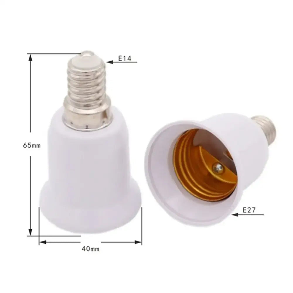 White plastic e14 to e26 e27 adapter converter 4pcs kitchen light