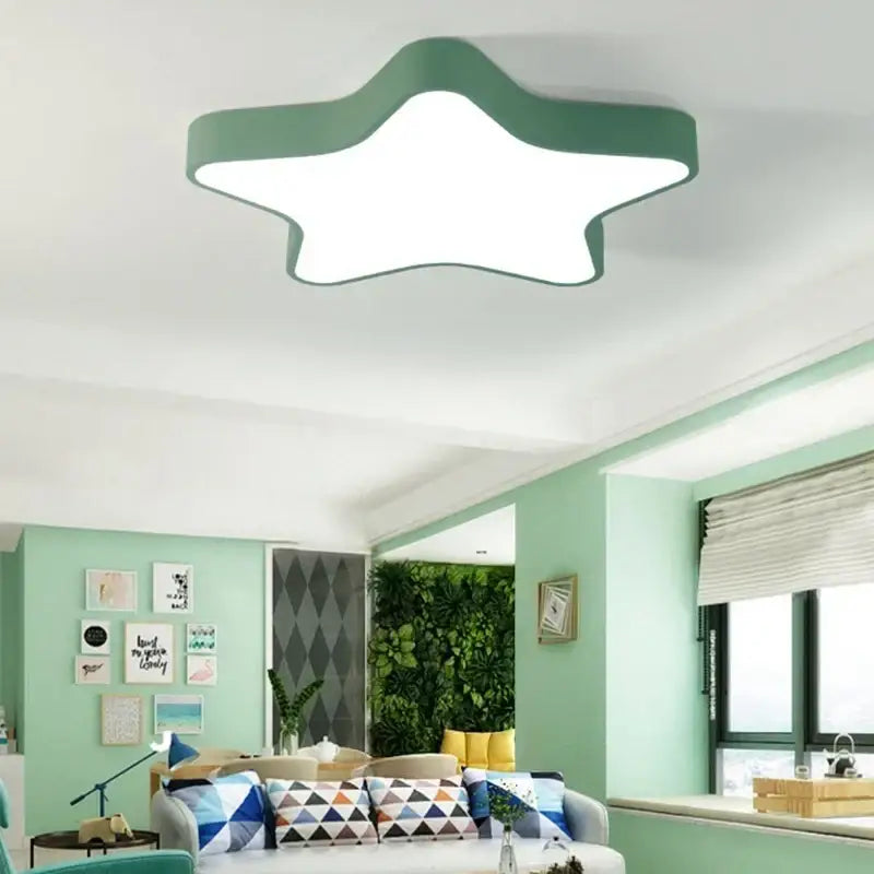 White star ceiling lamp kids room colorful star ceiling led lighting