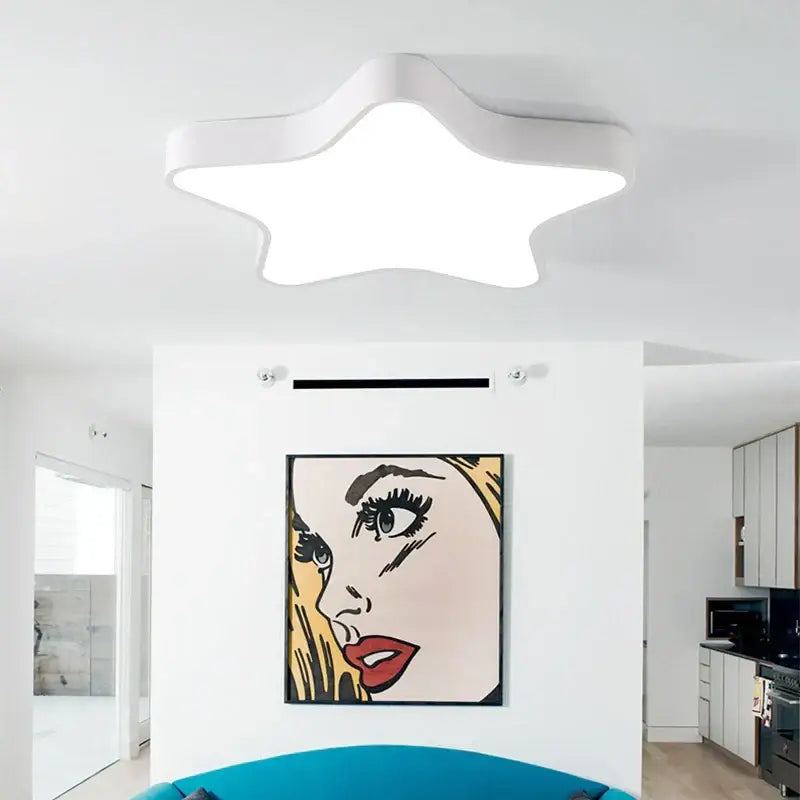 White star ceiling lamp kids room colorful star ceiling led lighting