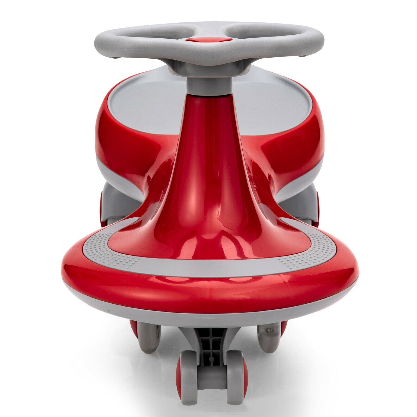 Wiggle Car Ride-On Toy with Flashing Wheels for Toddlers and Kids in Red