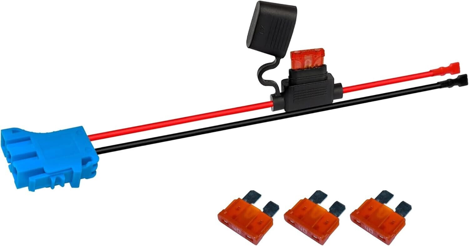 12-Volt SLA Battery Wire Harness with Connector and 4 Fuses for Peg Perego Ride-On Car
