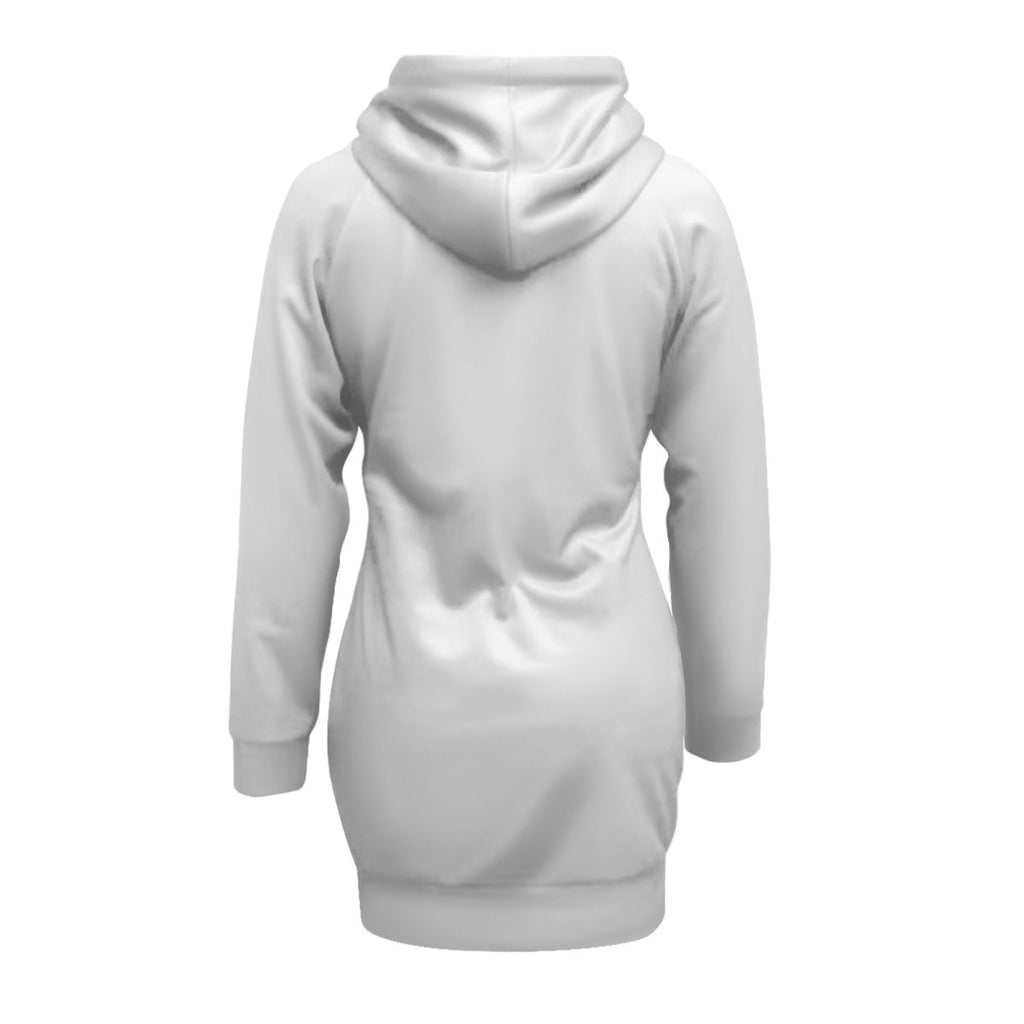 Munsieur All-Over Print Women's Pullover Sweater Dress With Raglan Sleeve