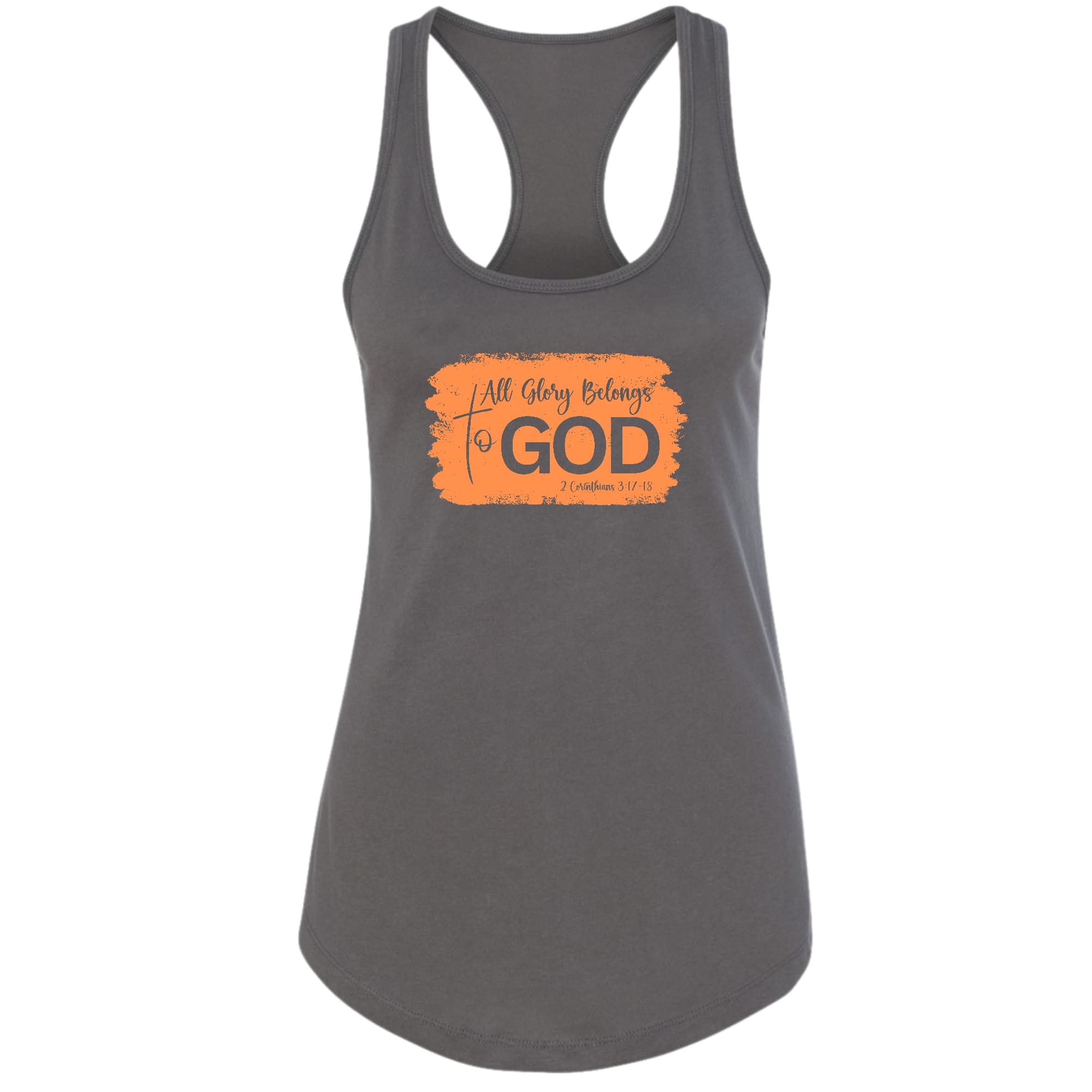 Womens Fitness Tank Top Graphic T-shirt - All Glory Belongs to God