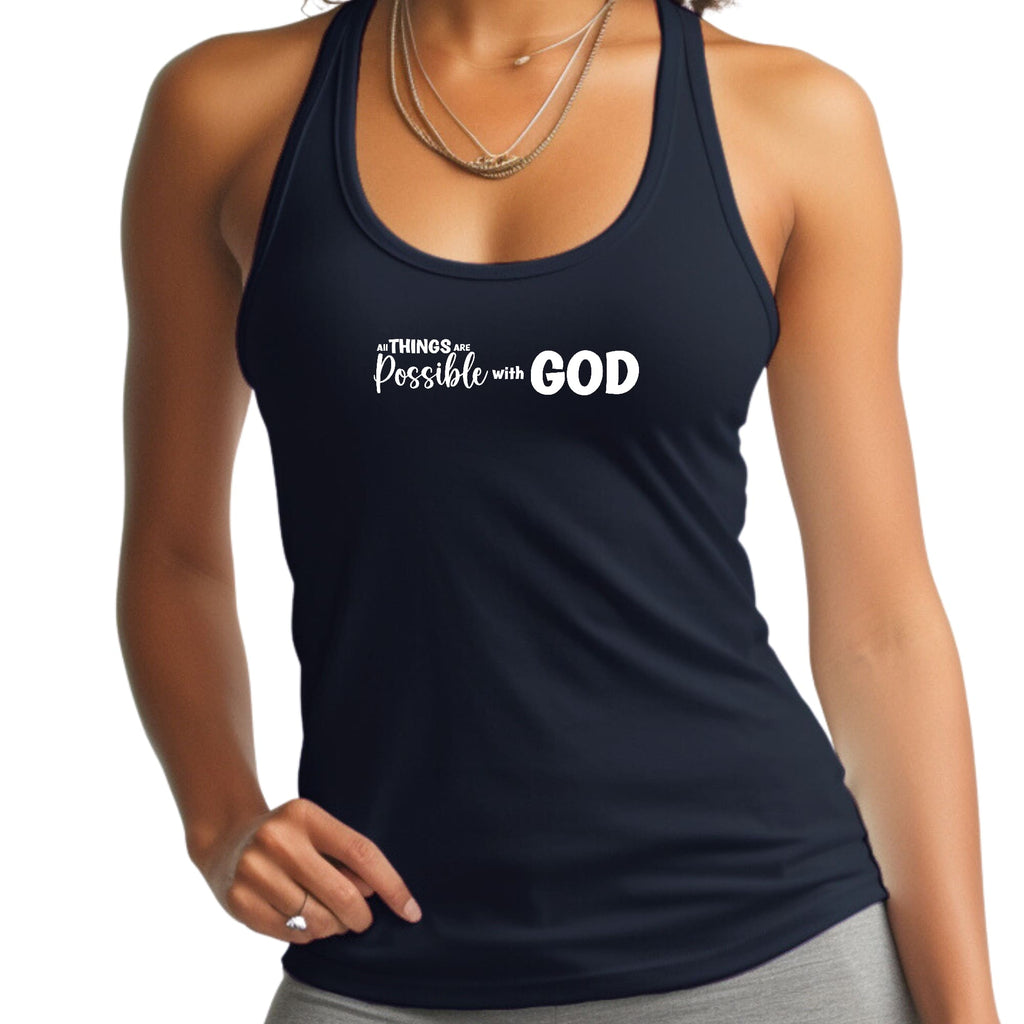 Womens Fitness Tank Top Graphic T-shirt All Things are Possible