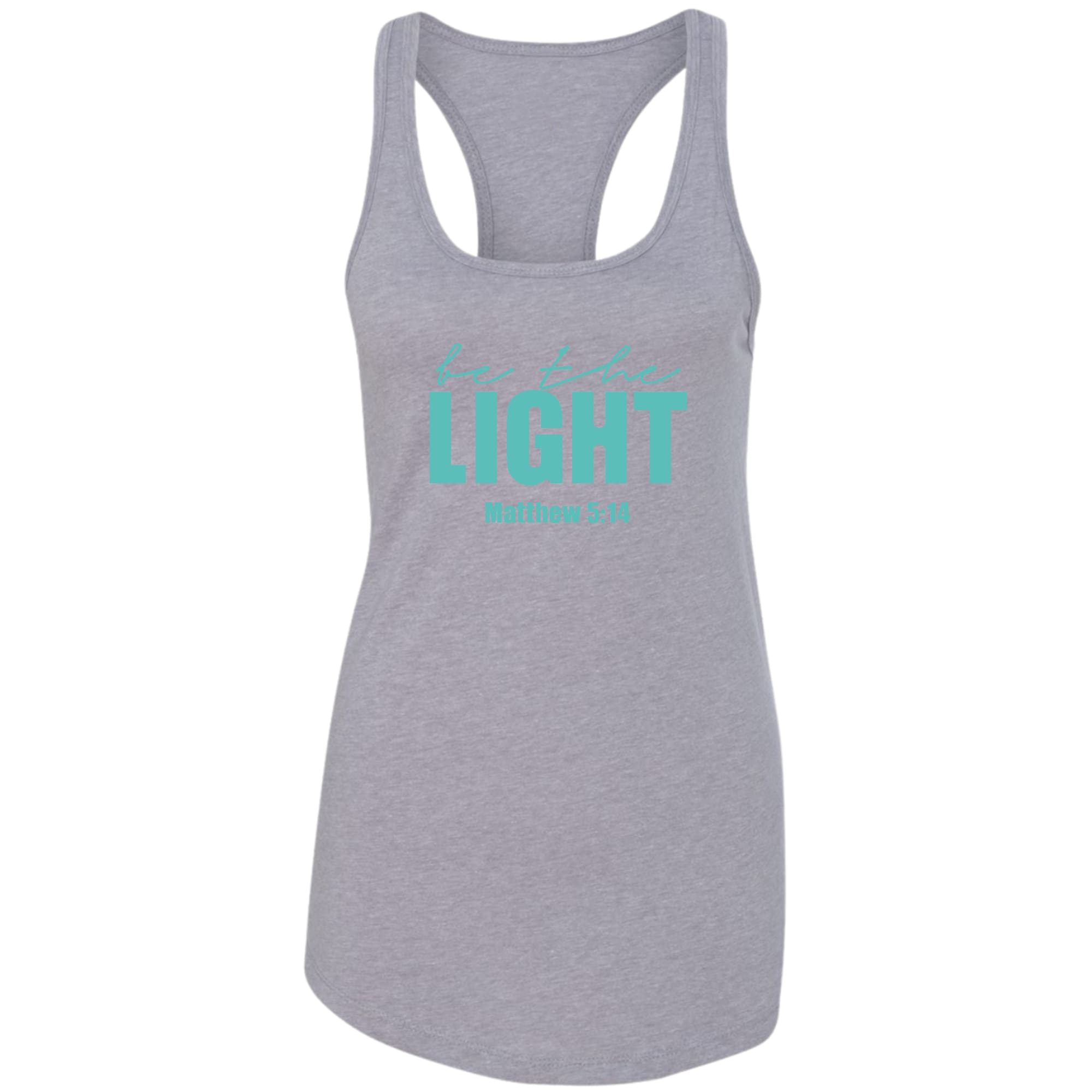 Womens Fitness Tank Top Graphic T-shirt - be the Light Print