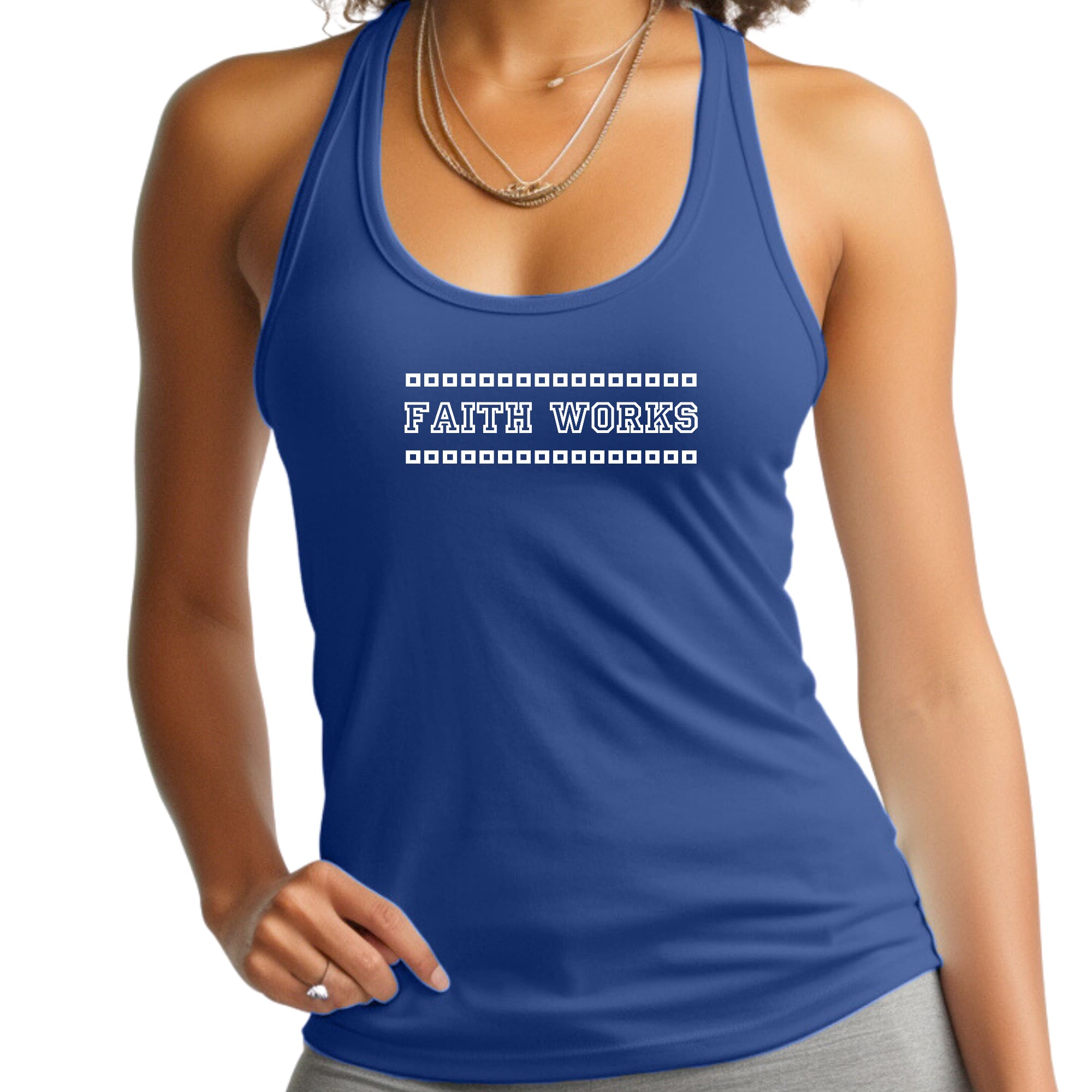 Womens Fitness Tank Top Graphic T-shirt Faith Works
