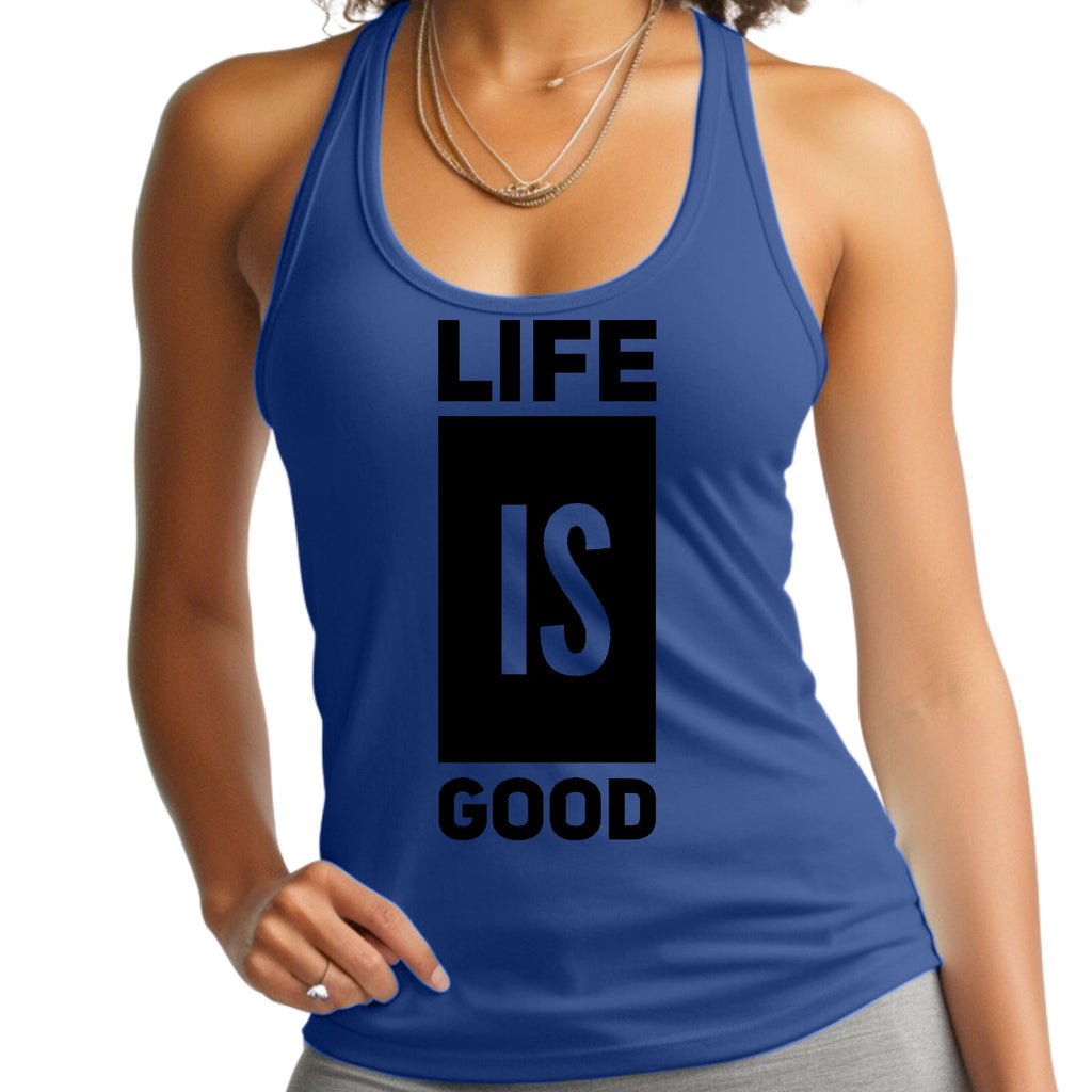Womens Fitness Tank Top Graphic T-shirt - Life is Good
