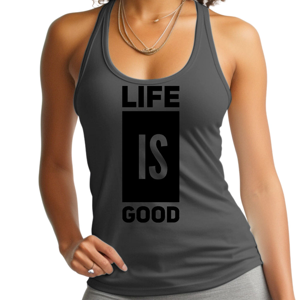 Womens Fitness Tank Top Graphic T-shirt - Life is Good