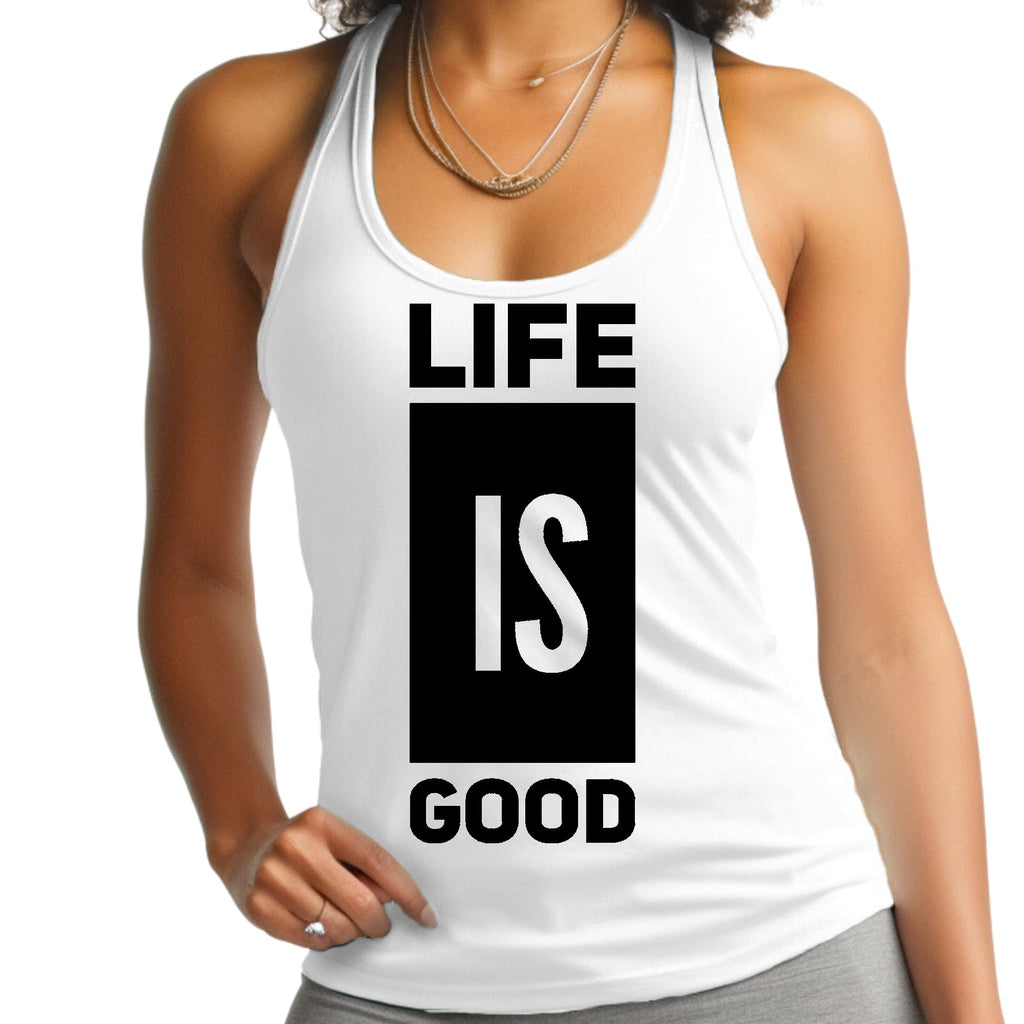 Womens Fitness Tank Top Graphic T-shirt - Life is Good