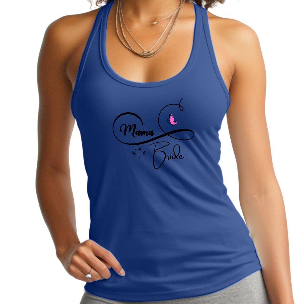Womens Fitness Tank Top Graphic T-shirt - Mama of the Bride - Wedding