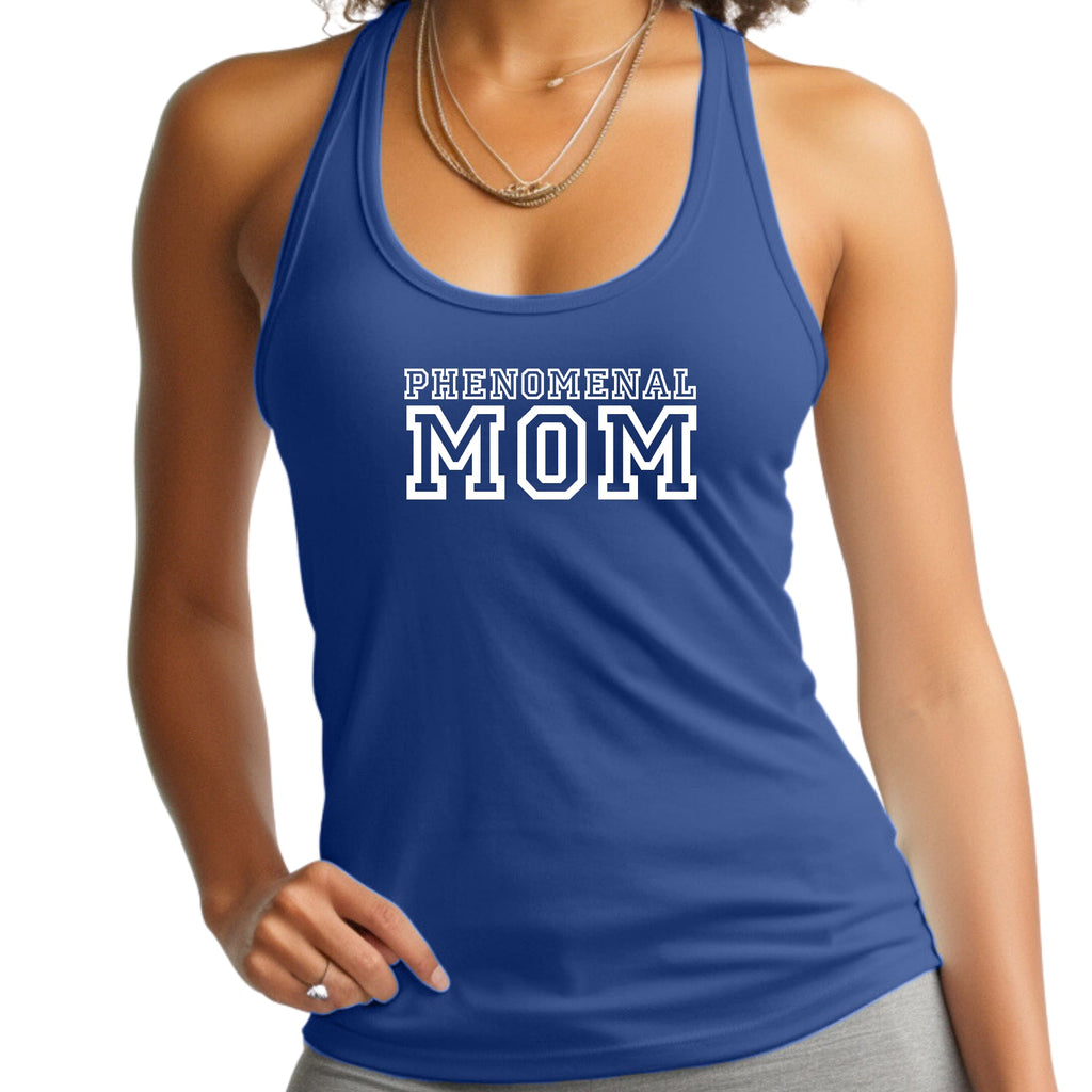 Womens Fitness Tank Top Graphic T-shirt Phenomenal Mom Print