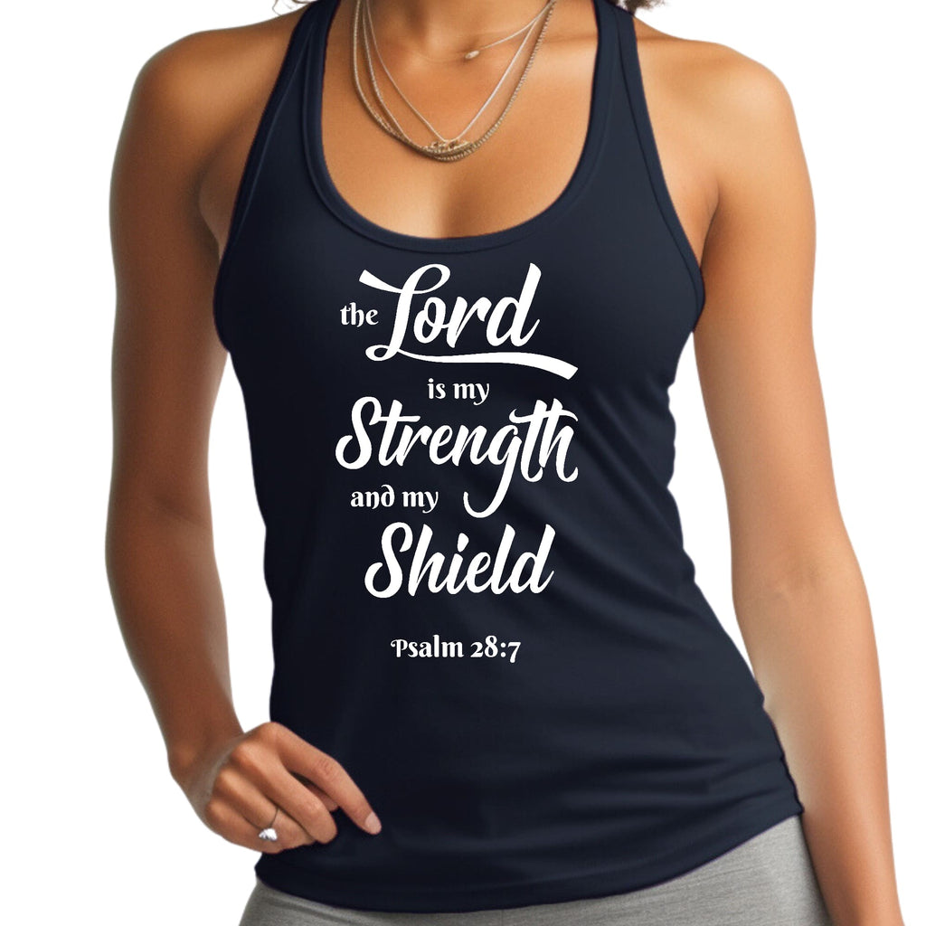 Womens Fitness Tank Top Graphic T-shirt the Lord is my Strength