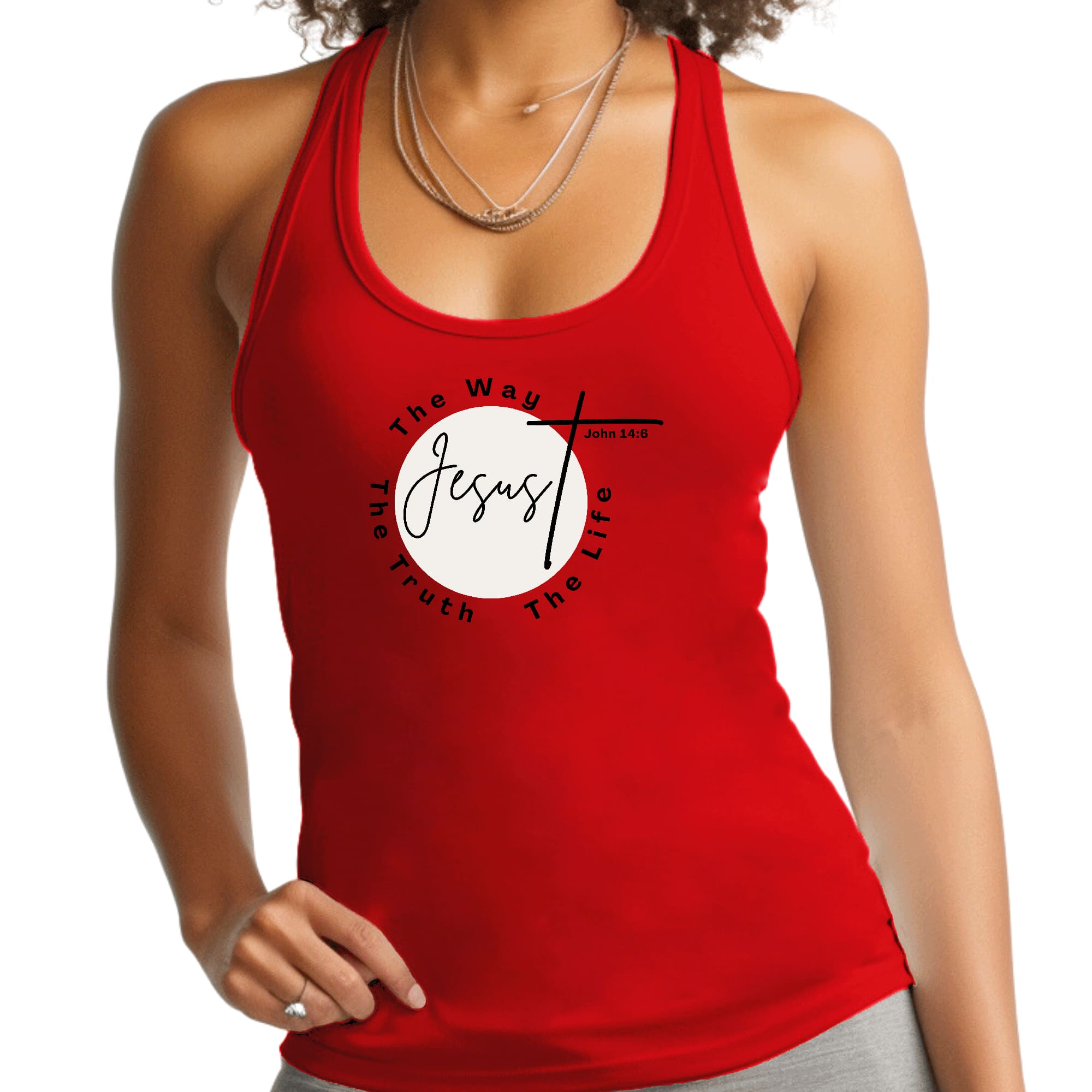 Womens Fitness Tank Top Graphic T-shirt - the Truth the Way the Life