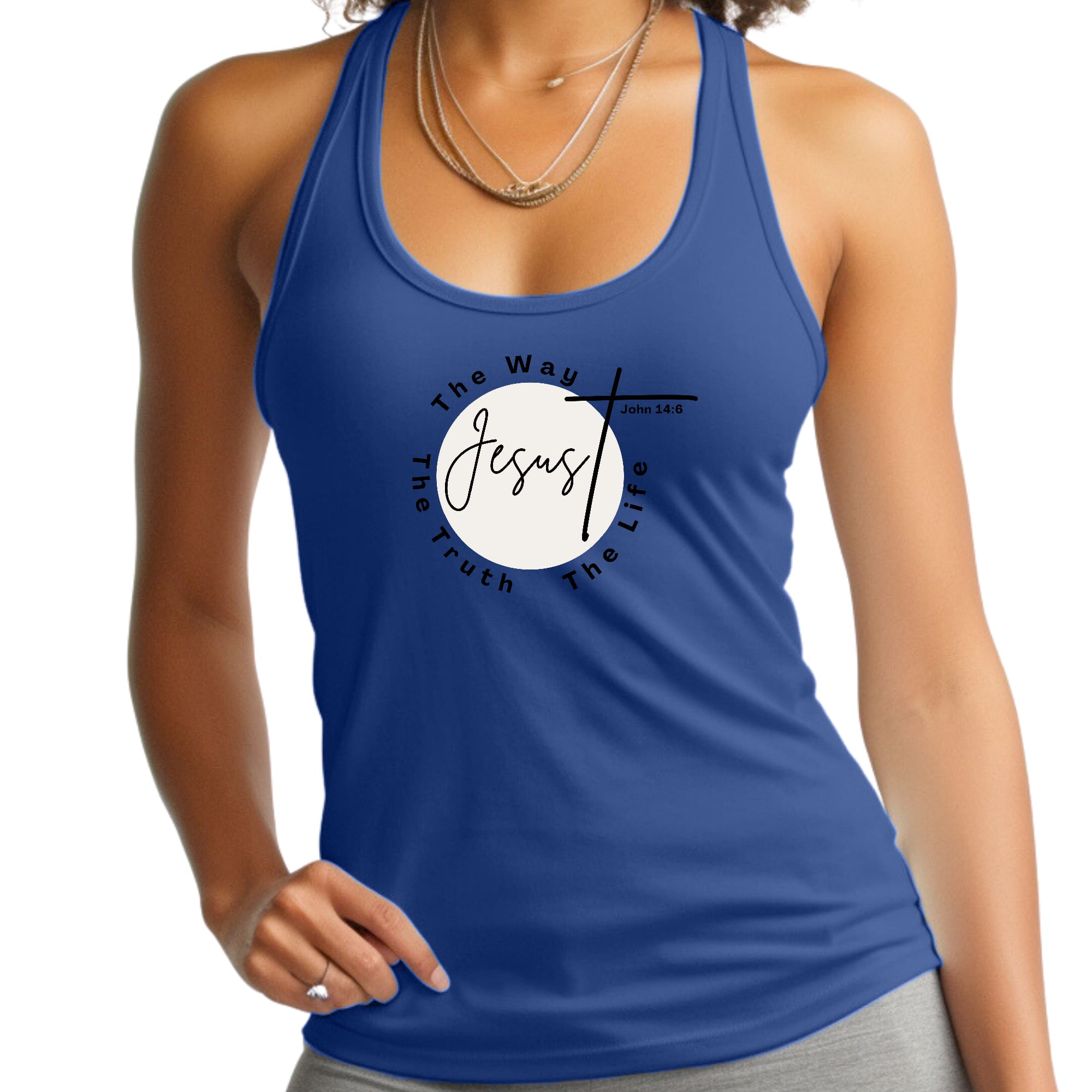 Womens Fitness Tank Top Graphic T-shirt - the Truth the Way the Life