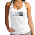 Womens Fitness Tank Top Graphic T-shirt - Think on these Things Black