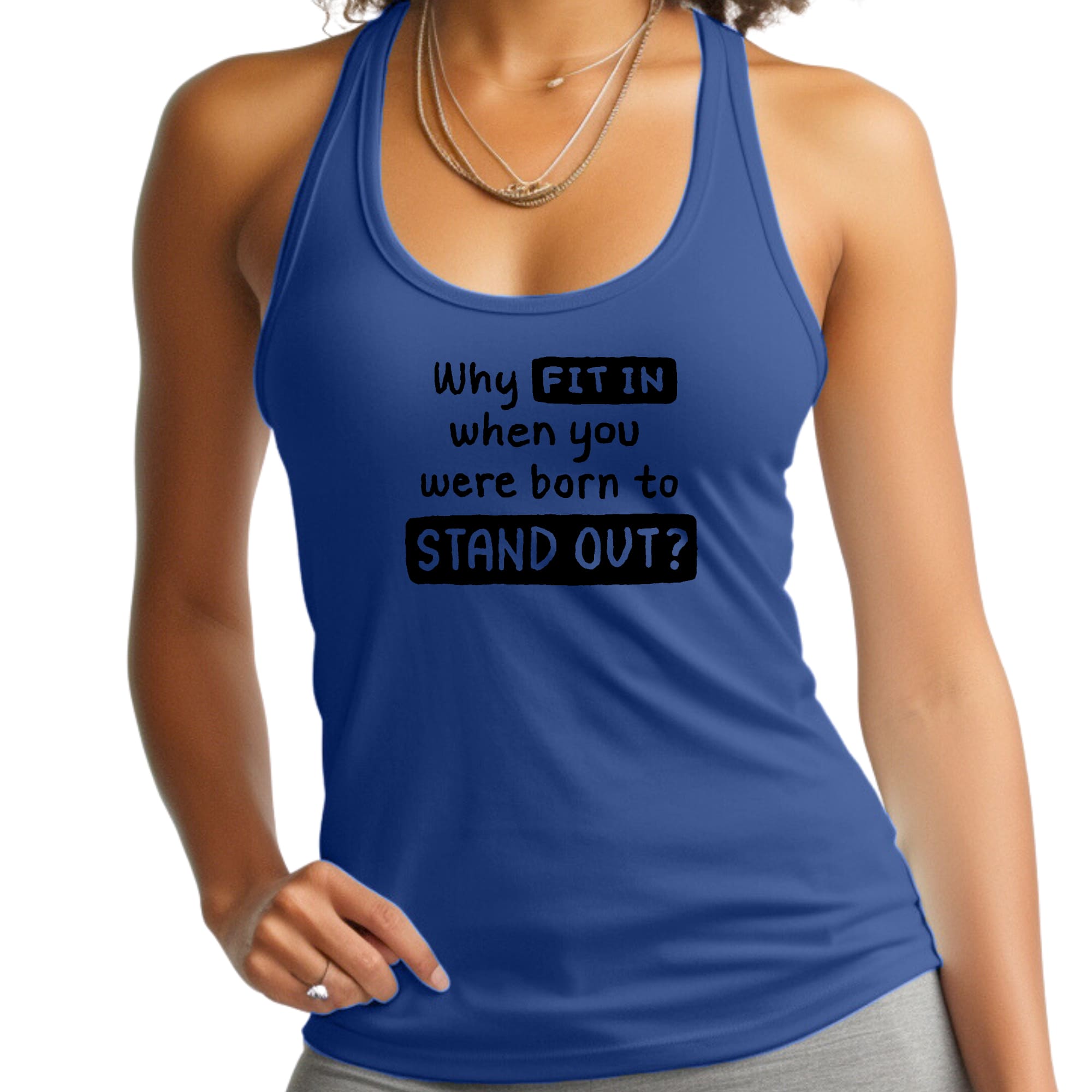 Womens Fitness Tank Top Graphic T-shirt - why Fit