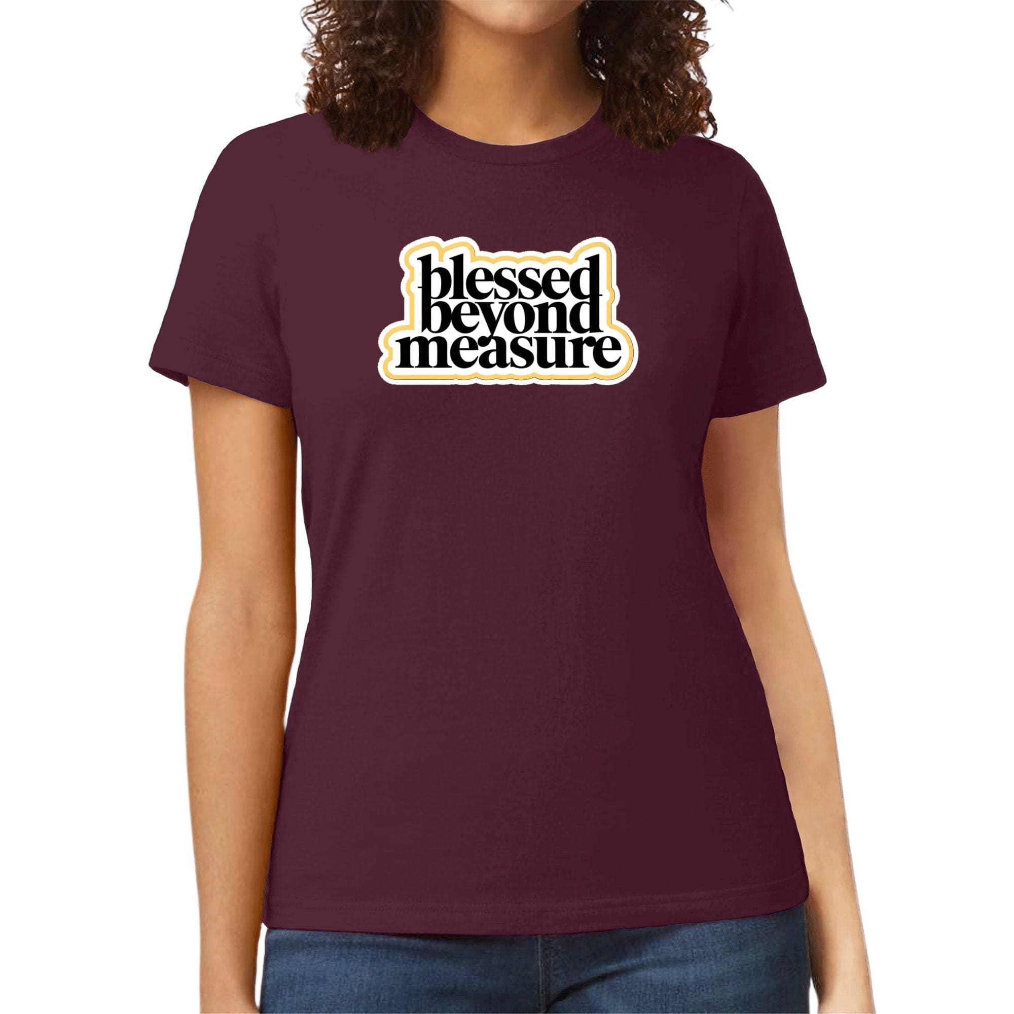 Womens Graphic T-shirt - Blessed Beyond Measure