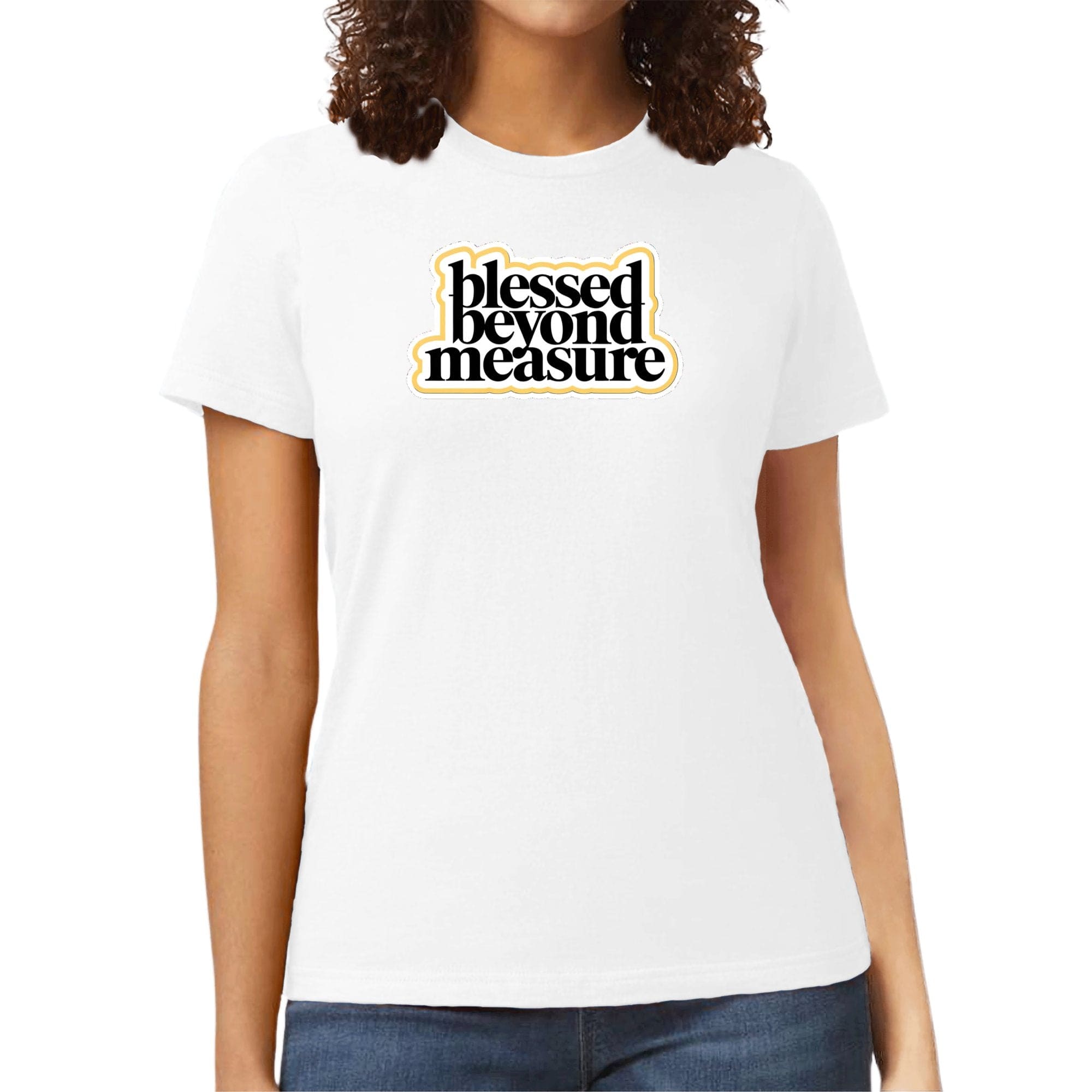 Womens Graphic T-shirt - Blessed Beyond Measure