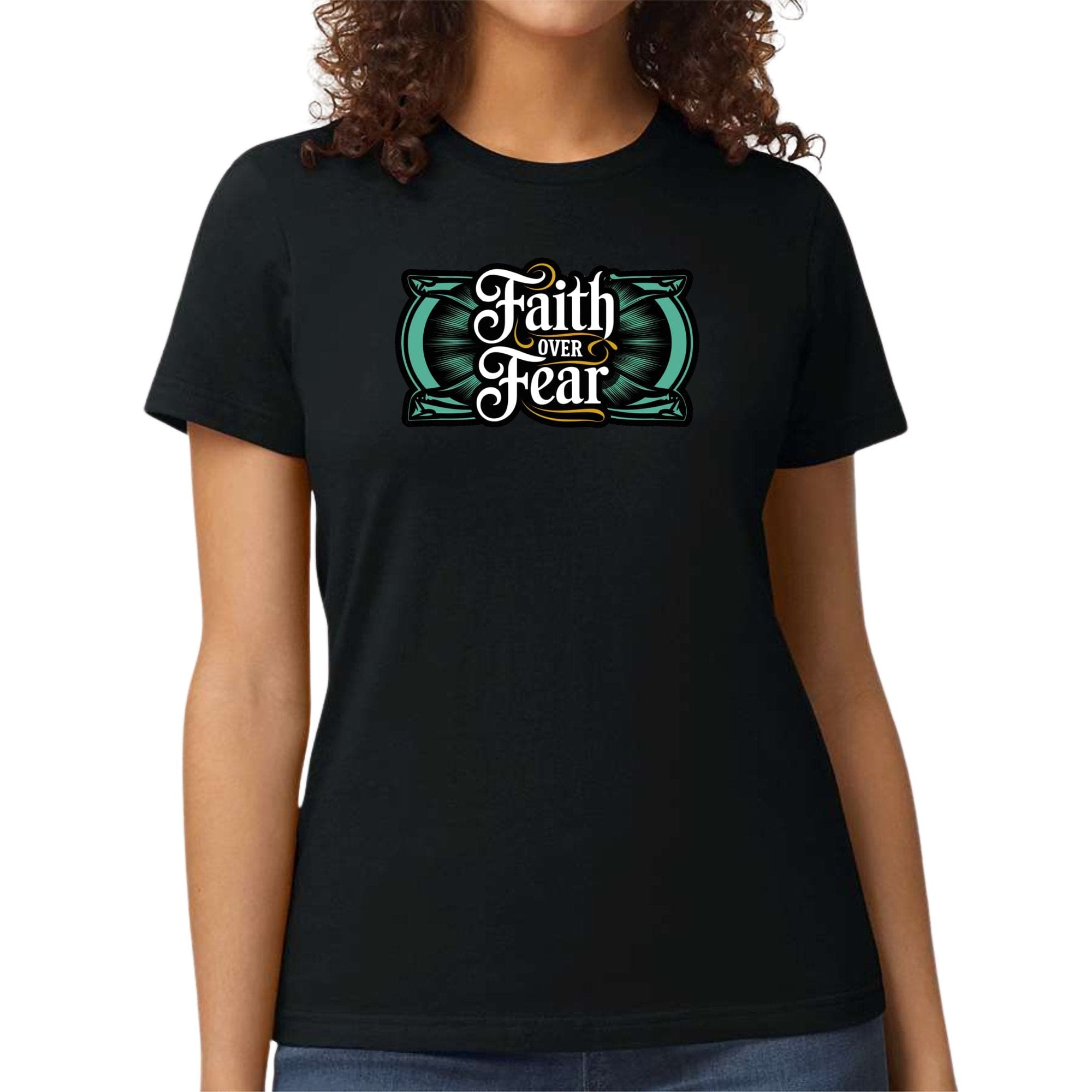 Womens Graphic T-shirt - Faith Over Fear